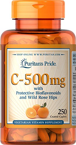 Puritan's Pride Vitamin C-500 mg with Bioflavonoids & Rose Hips-250 Caplets Puritan's Pride Vitamin C-500 mg with Bioflavonoids & Rose Hips-250 Caplets