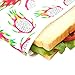 Langsprit Premium Reusable Sandwich & Snack Bags-Washable Lunch Bags - Set of 3 - (Dragon Fruit)