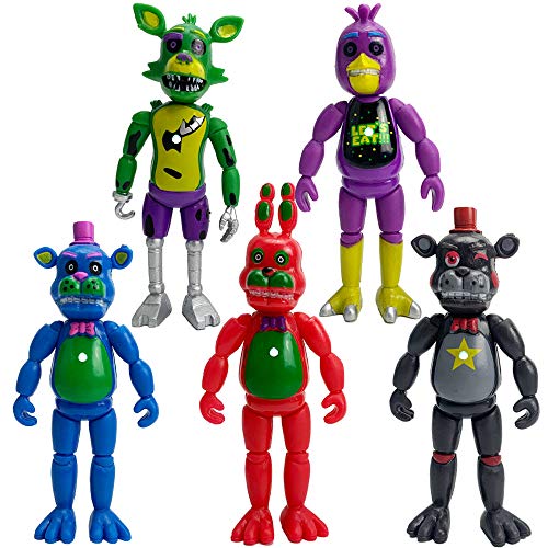 Set of 5 pcs FNAF Action Figures, Inspired by Five Nights at Freddy's