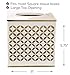 Creative Scents Diamond Lattice Tissue Box Cover Square - White and Gold Tissue Box Holder with Bottom Slider - Decorative Cube Tissue Holder for Bathroom - White Bathroom Decor