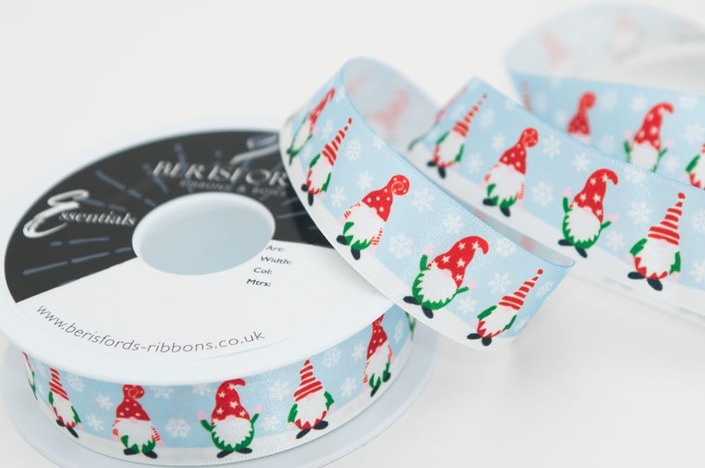 Christmas Gonk Blue 25mm x 20M