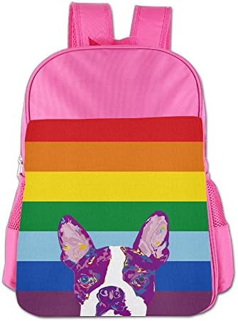 Boston Terrier Pride Children 4-15 Age School Bag Pink