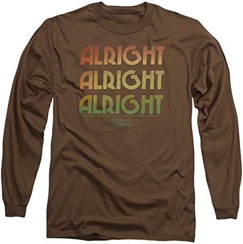 Dazed And Confused Alright Z Mens Long Sleeve Shirt Coffee LG