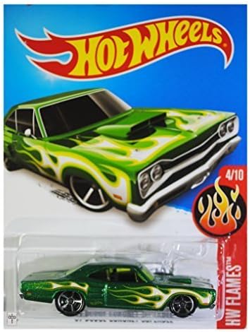 Hot Wheels, 2016 HW Flames, '69 Dodge Coronet Superbee [Green] Die-Cast Vehicle #94/250 by Hot Wheels