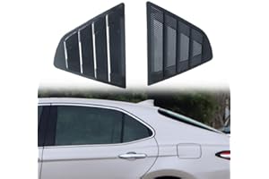 TKREENO for Toyota Camry 2018 2019 2020 2021 2022 2023 2024 Rear Side Window Louver Decorate Cover Rear Air Vent Window Louvers Blinds Covers Auto Accessories (Carbon Fiber Color)