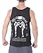 Muay Thai Kick Boxing MMA Mens Black Singlets Tank Tops T-Shirts (XL)
