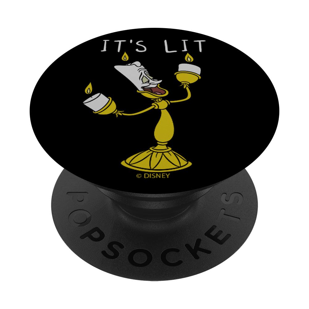 Disney Beauty And The Beast Lumier It's Lit Humor PopSockets Swappable PopGrip