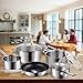 Viewee Cookware Set Stainless Steel Pots and Pans Sets with Nonstick Coated Skillet 8-Piece Kitchenware Set Dishwasher & Oven Safe Tri-Ply with Lids, PFOA Free Compatible to Multi-Stove Top for Home