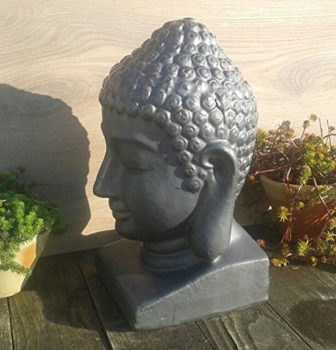 40 Cm Hoch Feng Shui Steinzeug Glasiert Buddha Buddhakopf Ca Kein Terracotta Terrakotta Garten Deko Figur Kopf Statuen