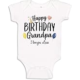 Happy Birthday Grandpa Baby Bodysuit/Toddler T-Shirt Present Gift for Grandpa from Baby with Custom Name