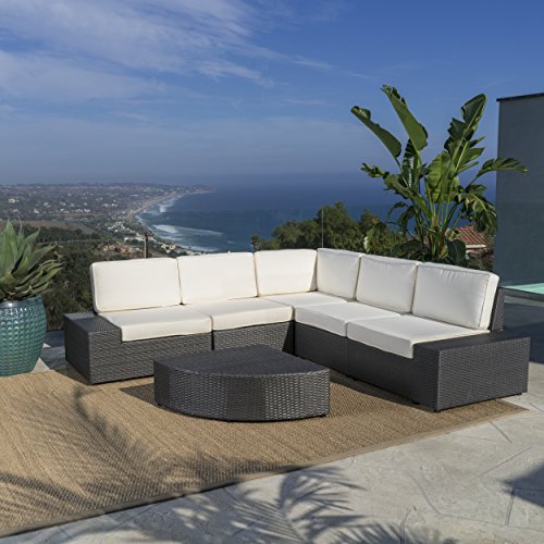 Christopher Knight Home Santa Cruz Outdoor Wicker Sectional Sofa Set