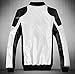 Cloud Style Men's latticed Baseball Bomber Jacket Slim Fit Coat, Medium, White