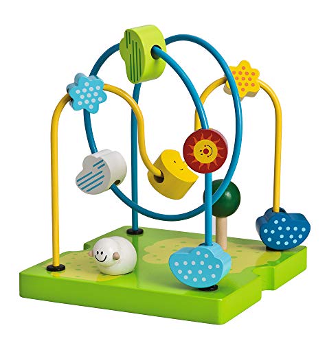 Eichhorn 100002235 buntes Spielcenter, Motorikwürfel mit Motorikschleife, Uhr, Motorikspiel, Drehspiel und 5 Steckbausteine, für Kinder ab 1 Jahr, Größe: 20x20x36 cm – Bild 7