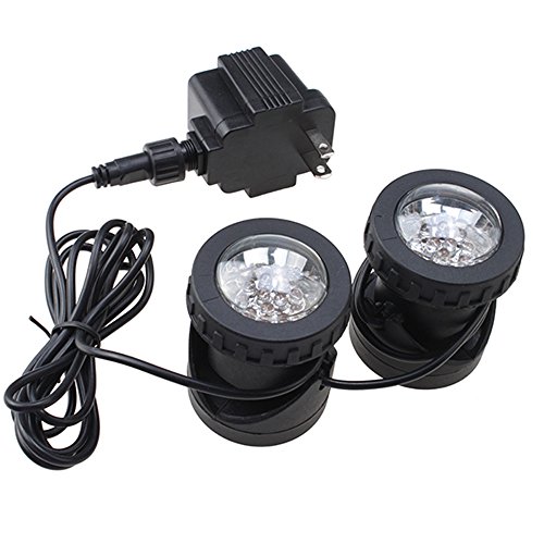 25W 200MA Underwatar Lights, IMAGE® Submersible 2 LED Landscape Spot Light Set Energy Saving For Fountain Fish Pond Tank Water Garden