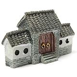 SODIAL(R)Miniature Villa House Dollhouse Potted Flower Plant Craft DIY Ornament Bonsai Decor Chinese Ancient City Gate Gray