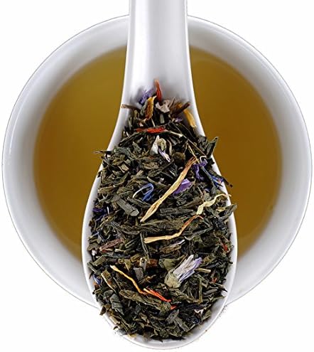 Organic Tropical Green Tea, Mango and Passion Fruit Flavored Pan-Fried Sencha, Loose Leaf 16 Ounce Bulk Bag