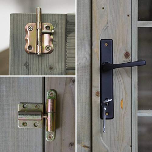 Alice's Garden Abri de Jardin Contemporain traité Autoclave Classe 3, MEGEVE en Bois FSC de 12,8 m², Structure en madriers 28 mm, Sapin du Nord