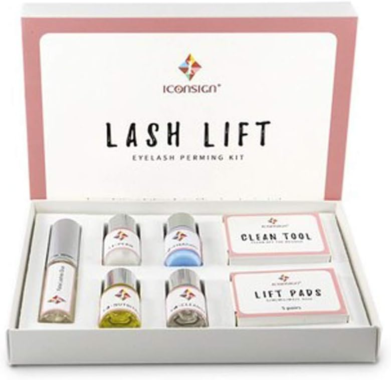 Eyelash Perming Kit,HOT1950s Professional Eyelash Lash Extensions Kit, Semi-Permanent Curling Perming Wave,Lash Lifts/Lash Curling and Nutritious Growth Treatments for Salon Professional Use (Red)
