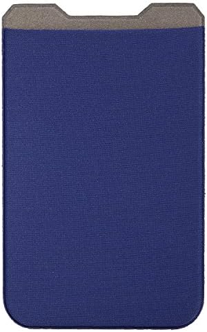 Sincase Slim Lycra Self Adhesive Credit Card Wallet Ultra Thin Stretchy Phone Pocket Full Cover Stick-on Card Hoder for Back of iPhone, Samsung, Most Smartphones &amp; Cases, Blue