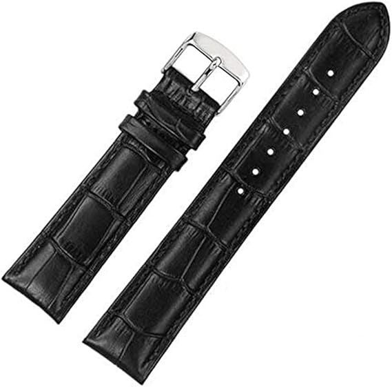 19mm Genuine Leather Watch Band Strap Fits Guess 19mm x 18mm Black