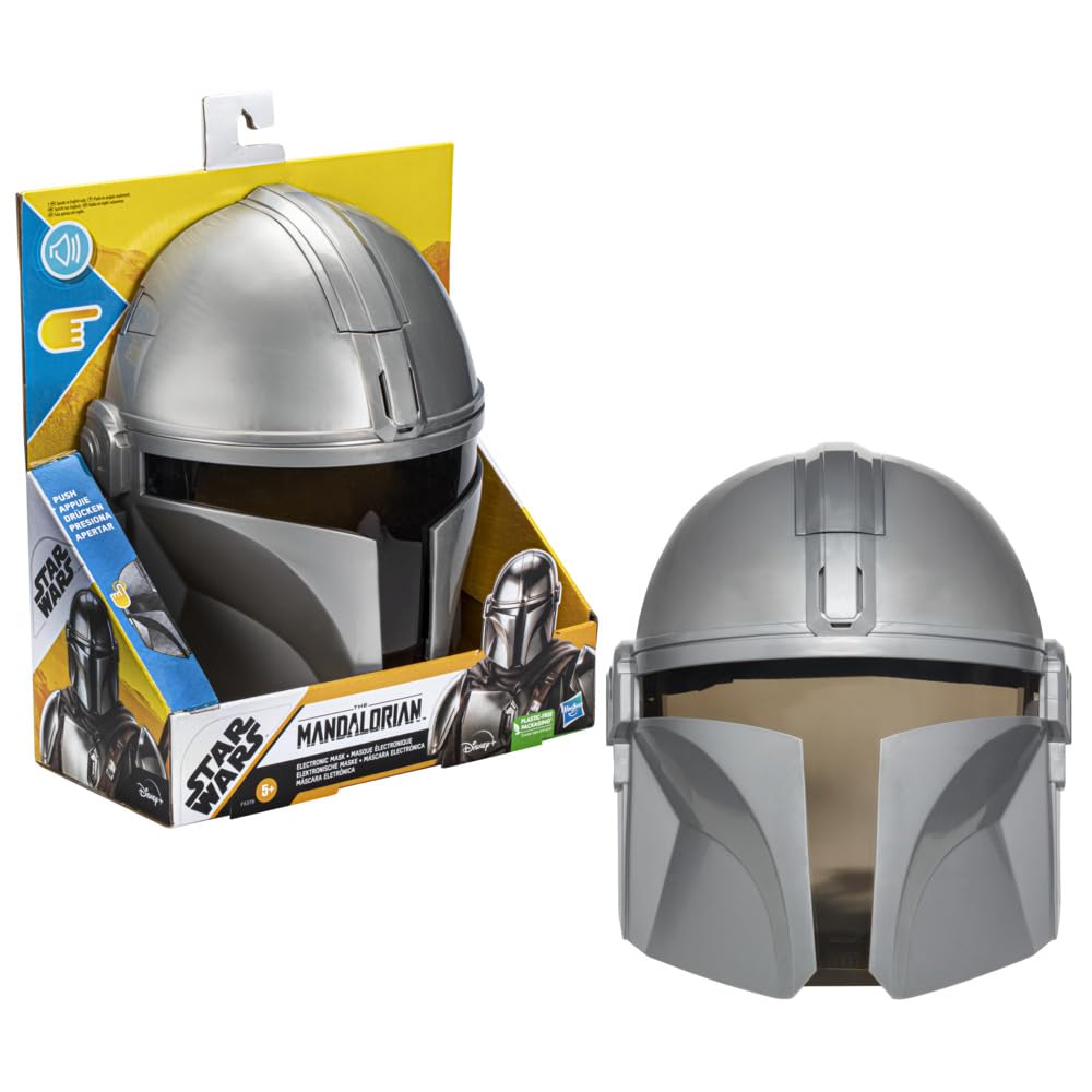 Star Wars Toys The Mandalorian Electronic Mask, Kids Roleplay Toys, Accessory with Phrases and SFX, Aged 5 and Up