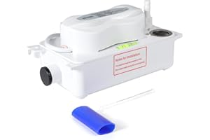 BPSSDI Condensate Pump, 100L/H Flow, 6.6ft/2m Lift, 0.63 Qt/0.6L Tank, Automatic Switch, for AC, Dehumidifier, HVAC, Furnace, Ice Maker, Water Drain - Note: Plug Not Included