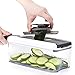 Adjustable Mandoline Slicer - 5 Blades - Vegetable Cutter, Peeler, Slicer, Grater & Julienne Slicer (Black)