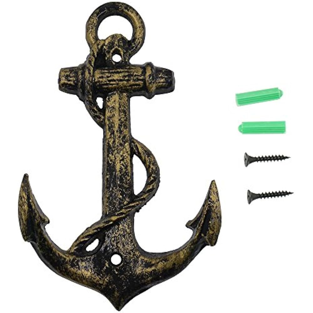 Nautical Anchor Hooks Antique Bronze Cast Iron Decorative Wall Hook