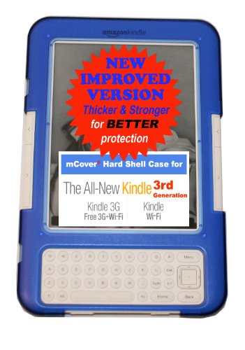 mCover Polycarbonate Hard Shell Case for Amazon Kindle 3 Keyboard Model (Blue)