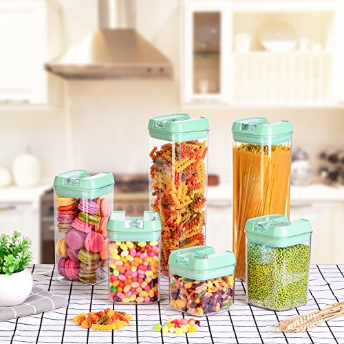 image for Senbowe [6-Piece] Air-Tight Food Storage Container Set with Durable Pl