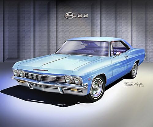 1965 CHEVORLET IMPALA SS - ART PRINT POSTER BY ARTIST DANNY WHITFIELD - SIZE 16 X 20