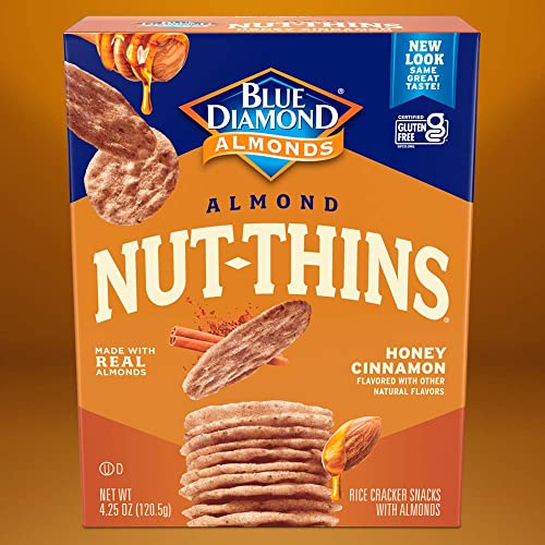 BLUE DIAMOND ALMOND NUT THINS CRACKER CRISPS, HONEY CINNAMON, 4.25 OUNCE