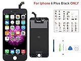iPhone 6 Plus Screen Replacement For Lcd Touch Screen Digitizer Frame Assembly Set Oli & Ode (Black)