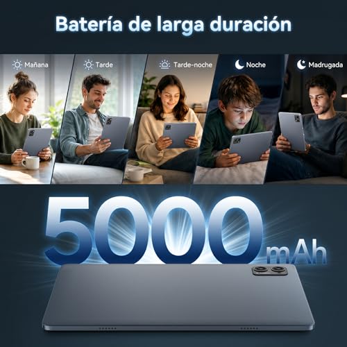 TABWEE Android 16 Tablet con Teclado - 24 GB RAM+ 256 GB ROM(2 TB TF), Octa-Core, Gemini AI, Widevine L1, Tablet 10 Pulgadas, 5000mAh, 8MP+5MP, Face ID, GPS (Garantía de 4 años)