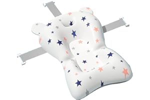 BIGKING Baby Bath Support Cushion, Baby Bath Suspension Pad Prevent Slip Soft Quick Dry Adjustable Lightweight Baby Bath Cushion Pad for Newborn Infant(Full Sky Star)