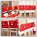 Christmas Chair Covers Santa Hat Chair Back Covers Xams Chair Covers Caps Slipcovers Set for Christmas Festive Home Dinner Table Chairs Decoration Kitchen Party Decor (1-6Pack)