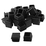 Pipe Insert Cap - TOOGOO(R) Square Table Chair Leg Tube Pipe Feet Insert Cap 25mmx25mm 30pcs Black