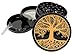 Tree of Life Stash Box Combo - Locking Smell Proof Case with Stash Jar and Rolling Tray - Ultimate Stash Combo! Odor proof Container with Accessories (Tree of Life)