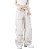Women's Baggy Cargo Pants Y2K Clothing Multi-Pocket Relaxed Fit Jeans Fairy Grunge Clothes Alt Emo Streetwear