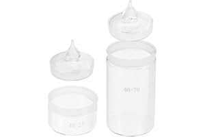 Baluue Weighing Bottles, Tall & Low Form, Clear Borosilicate Glass Bottles with Interchangeable Ground Stopper Lab Equipments Supply