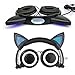 Cat Ear Headphones with Glowing Lights (Black)