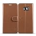 Galaxy S7 Edge Case, TUCCH Leather Case for Samsung Galaxy S7 Edge, Wallet Leather Case with Credit Card Holders, Flip Book Cover with Kickstand Feature, Magnetic Closure, Brown