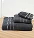 Cariloha Crazy Soft Bamboo 3 Piece Towel Set - Odor Resistant - Moisture Wicking (Graphite)