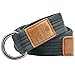 Samtree Canvas D Ring Belts,Adjustable Solid Color Military Style Web Belt Buckle(46
