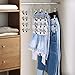 IEOKE Pants Hangers, 4 Tier Metal Hangers with Clips, Space Saving, Black
