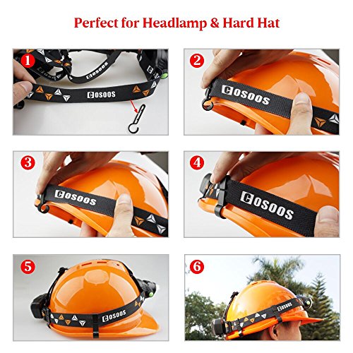 Hardhat Clips for Headlamp,COSOOS 10Pack Headlamp Hooks for Helmet