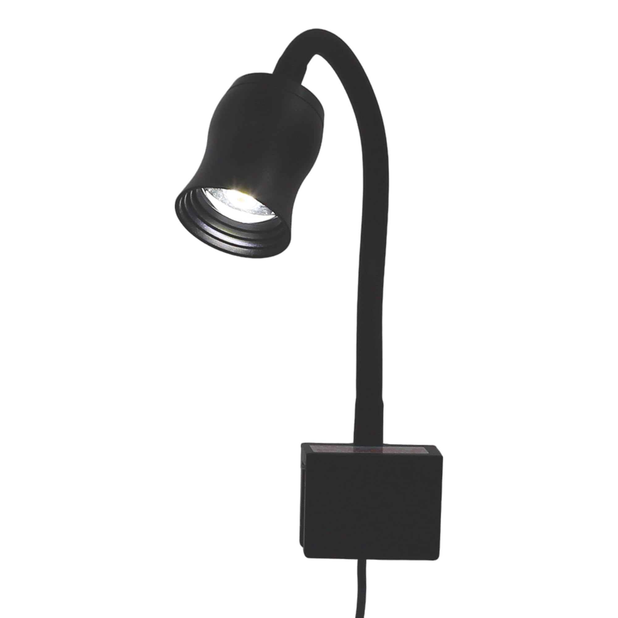 CAPASTEC Fish Tank Light, Aquarium Light, USB Small Aquarium Light with Timer, 360° Rotate Aquarium Lamp, 3 Colors Adjustable Focal Length, Black