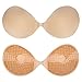 Borown Self Adhesive Bra, Women's Strapless Deep V-shaped Invisible Push-up Bra(C, Skin)