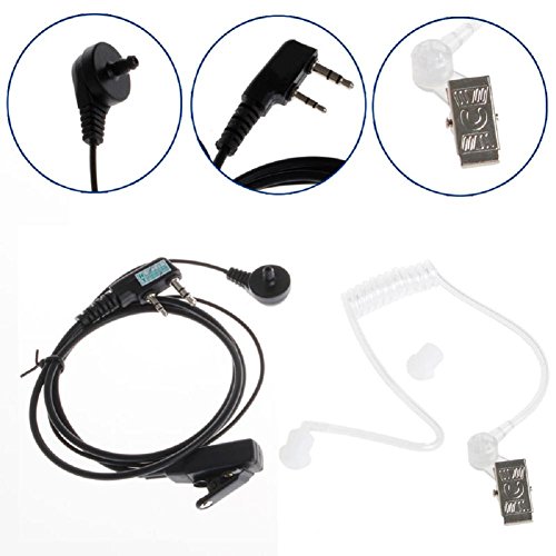 LIYUDL Walkie Talkie Headset Headphone Mic Earpiece For Kenwood Baofeng Radio 2 Pin Pro