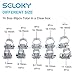 Seloky 88Pcs 10 Size Mini Fuel Injection Style Hose Clamp Assortment Kit for Diesel Petrol Pipe